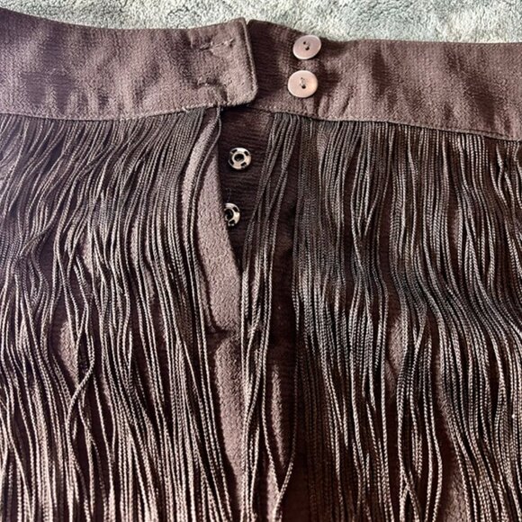 Nanette Lepore Black Fringe Mini-Skirt (Bergdorf Goodman) Sz. 12 - Picture 4 of 10
